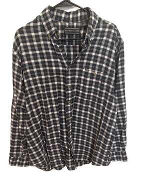 Vintage 90’s David Taylor Men's Long Sleeve Button-Up Flannel Shirt Plaid
